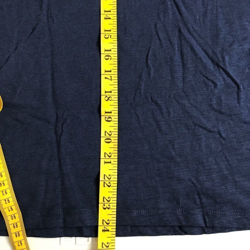 NWT Rebecca Malone Women's 3/4  Sleeve Decorative Pocket Top Blue Silver Large - Picture 9 of 10